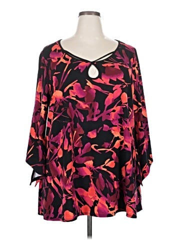 NY Collection 3/4 Sleeve Top (view 1)