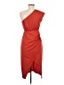 Shein 100% Polyester Solid Orange Cocktail Dress Size M - photo 2