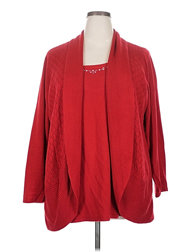 Pre-owned Avenue Cardigan Sweater In Red