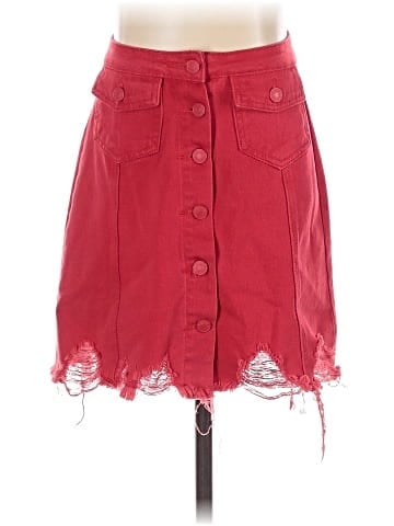 Sunset & Spring Denim Skirt (view 1)