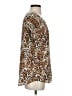Versona 100% Polyester Animal Print Brown Short Sleeve Blouse Size S - photo 4
