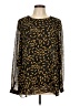 Anne Klein 100% Polyester Gold Long Sleeve Blouse Size L - photo 1