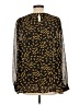 Anne Klein 100% Polyester Gold Long Sleeve Blouse Size L - photo 2