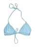 Shein Solid Blue Swimsuit Top Size M - photo 2