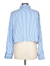 Have 100% Polyester Stripes Blue Long Sleeve Blouse Size L - photo 2