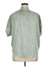 Unbranded 100% Polyester Animal Print Green Short Sleeve Blouse Size XL - photo 1