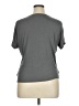 MICHAEL Michael Kors 100% Rayon Metallic Silver Short Sleeve Top Size XL - photo 2