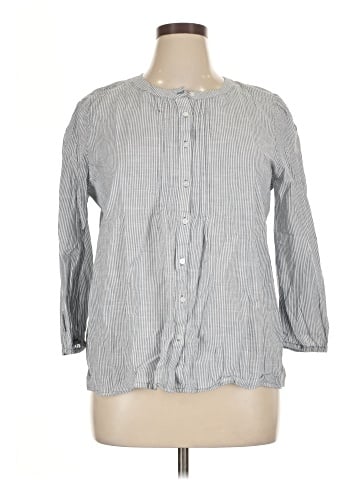 Ann Taylor LOFT Outlet 3/4 Sleeve Button-Down Shirt (view 1)