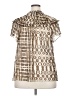 INC International Concepts 100% Polyester Silver Short Sleeve Blouse Size XXL - photo 2