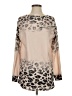Tickled Teal Animal Print Tan Pullover Sweater Size S - photo 1