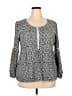 Max Studio 100% Rayon Gray Long Sleeve Blouse Size 2X - photo 1