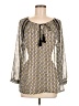TWO by Vince Camuto 100% Polyester Ivory Long Sleeve Blouse Size M - photo 1