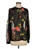 CAbi 100% Polyester Floral Black Long Sleeve Blouse Size S - photo 1