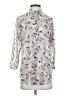 CAbi 100% Polyester Floral Silver 3/4 Sleeve Blouse Size XS - photo 1