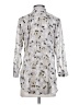 CAbi 100% Polyester Floral Silver 3/4 Sleeve Blouse Size XS - photo 2