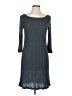 Three Dots Chevron-herringbone Blue Gray Casual Dress Size L - photo 1