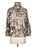 Per Se 100% Polyester Animal Print Brown Kimono Size 4 - photo 1