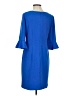 Nine West Solid Blue Casual Dress Size 4 - photo 2