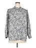 Ann Taylor LOFT Animal Print Silver Long Sleeve Blouse Size 16 - photo 1