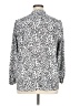 Ann Taylor LOFT Animal Print Silver Long Sleeve Blouse Size 16 - photo 2