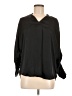 Poetry 100% Polyester Black 3/4 Sleeve Blouse Size 6 - photo 1