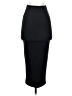 Unique Vintage Solid Black Formal Skirt Size 2 - photo 1