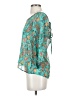 Dina Be 100% Polyester Teal 3/4 Sleeve Blouse Size S - photo 5