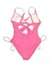 Unbranded Solid Pink One Piece Swimsuit Size L - photo 2