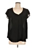 Torrid 100% Polyester Black Short Sleeve Blouse Size Med Plus (00) - photo 1