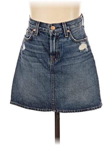 7 For All Mankind Denim Skirt (view 1)