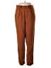 Love Tree Solid Brown Linen Pants Size S - photo 1