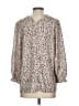 Unbranded Polka Dots Animal Print Ivory Long Sleeve Blouse Size S - photo 2