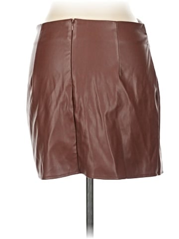 Fashion on Earth Faux Leather Skirt (view 2)