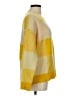 Cyrus Checkered-gingham Yellow Pullover Sweater Size M - photo 4