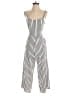 Privacy Please Stripes Ivory Black Jumpsuit Size S - photo 1