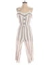 Sienna Sky 100% Rayon Stripes White Ivory Jumpsuit Size S - photo 1