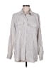 Max Studio Stripes Silver Long Sleeve Blouse Size M - photo 1