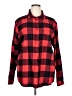 H&M 100% Cotton Plaid Red Long Sleeve Button-Down Shirt Size XL - photo 1