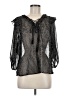 Lovestitch 100% Polyester Black 3/4 Sleeve Blouse Size M - photo 1