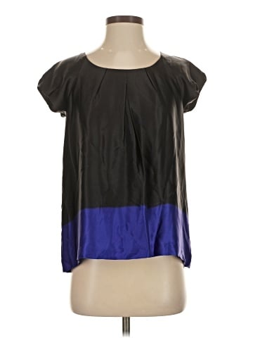 Theory Short Sleeve Silk Top (view 1)