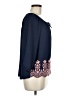 Hollywould Blue 3/4 Sleeve Blouse Size M - photo 4