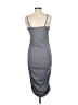 Icon Apparel Solid Gray Cocktail Dress Size M - photo 2