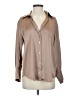 Zara 100% Polyester Tan Long Sleeve Blouse Size XS - photo 1