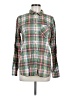 J.Crew 100% Cotton Plaid Green Long Sleeve Button-Down Shirt Size 8 - photo 1