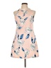 Re:named 100% Polyester Print Pink Casual Dress Size L - photo 1