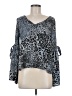 Lily Rose 100% Polyester Silver 3/4 Sleeve Blouse Size M - photo 1