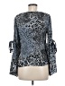 Lily Rose 100% Polyester Silver 3/4 Sleeve Blouse Size M - photo 2