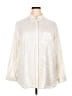 Pilcro 100% Viscose Metallic Ivory White Long Sleeve Blouse Size 2X - photo 1