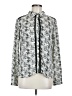 Lumiere 100% Polyester Silver Long Sleeve Blouse Size M - photo 1