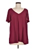 Torrid 100% Polyester Burgundy Short Sleeve Top Size Med Plus (00) - photo 1